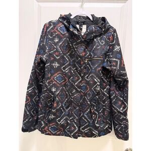 Roxy Dry‎ Flight 10K Snow Jacket Womens Medium Black Geometric Tribal Ski Coat